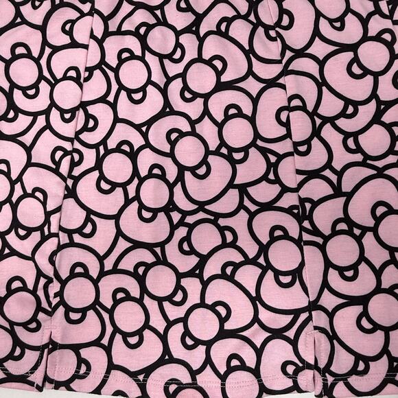 Hello Kitty By Sanrio Pink Black Bow Print Mini Skirt Size Small Kawaii Kpop - Picture 5 of 5